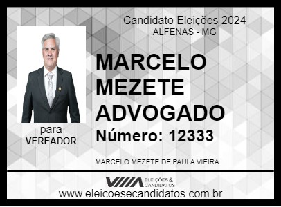 Candidato MARCELO MEZETE ADVOGADO 2024 - ALFENAS - Eleições