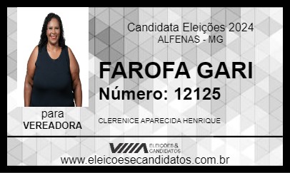 Candidato FAROFA GARI 2024 - ALFENAS - Eleições