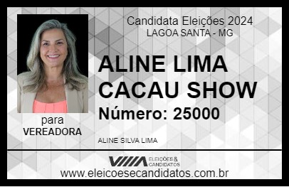 Candidato ALINE LIMA CACAU SHOW 2024 - LAGOA SANTA - Eleições