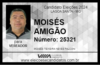 Candidato MOISÉS AMIGÃO 2024 - LAGOA SANTA - Eleições