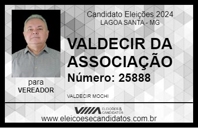 Candidato VALDECIR DA ASSOCIAÇÃO 2024 - LAGOA SANTA - Eleições