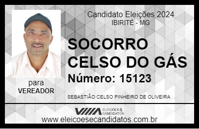 Candidato SOCORRO CELSO DO GÁS 2024 - IBIRITÉ - Eleições