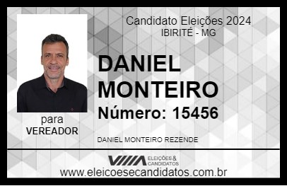 Candidato DANIEL MONTEIRO 2024 - IBIRITÉ - Eleições