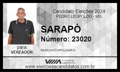 Candidato SARAPÓ 2024 - PEDRO LEOPOLDO - Eleições