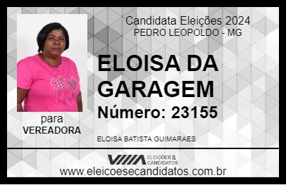 Candidato ELOISA DA GARAGEM 2024 - PEDRO LEOPOLDO - Eleições