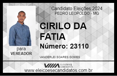 Candidato CIRILO DA FATIA 2024 - PEDRO LEOPOLDO - Eleições