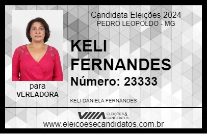 Candidato KELI FERNANDES 2024 - PEDRO LEOPOLDO - Eleições