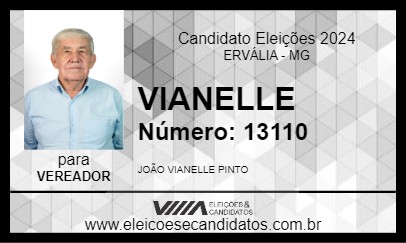 Candidato VIANELLE 2024 - ERVÁLIA - Eleições