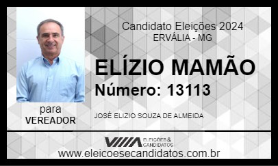 Candidato ELÍZIO MAMÃO 2024 - ERVÁLIA - Eleições