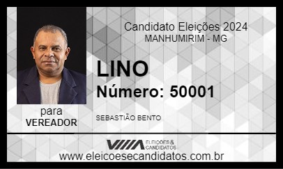 Candidato LINO 2024 - MANHUMIRIM - Eleições