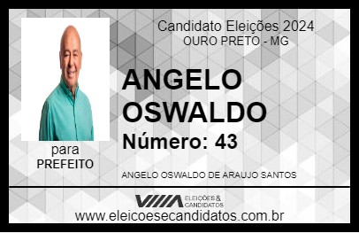 Candidato ANGELO OSWALDO 2024 - OURO PRETO - Eleições