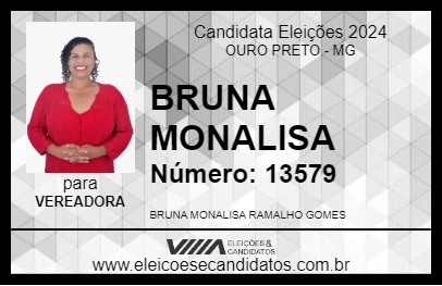 Candidato BRUNA MONALISA 2024 - OURO PRETO - Eleições