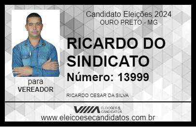 Candidato RICARDO DO SINDICATO 2024 - OURO PRETO - Eleições