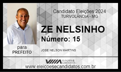 Candidato ZE NELSINHO 2024 - TURVOLÂNDIA - Eleições