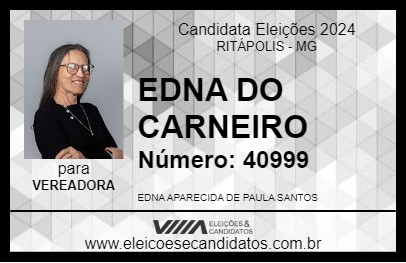 Candidato EDNA DO CARNEIRO 2024 - RITÁPOLIS - Eleições