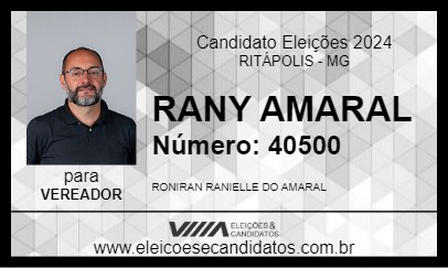 Candidato RANY AMARAL 2024 - RITÁPOLIS - Eleições