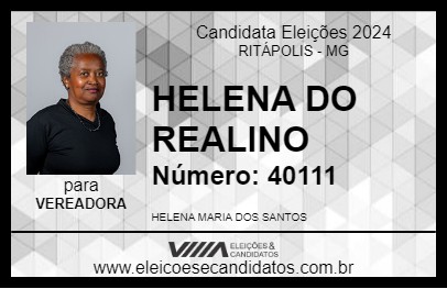 Candidato HELENA DO REALINO 2024 - RITÁPOLIS - Eleições