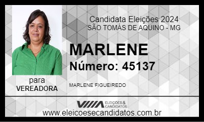 Candidato MARLENE 2024 - SÃO TOMÁS DE AQUINO - Eleições