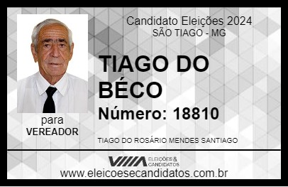 Candidato TIAGO DO BÉCO 2024 - SÃO TIAGO - Eleições