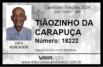 Candidato TIÃOZINHO DA CARAPUÇA 2024 - SÃO TIAGO - Eleições