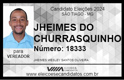 Candidato JHEIMES DO CHURRASQUINHO 2024 - SÃO TIAGO - Eleições