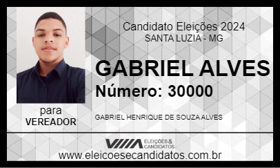 Candidato GABRIEL ALVES 2024 - SANTA LUZIA - Eleições