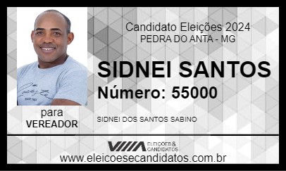 Candidato SIDNEI SANTOS 2024 - PEDRA DO ANTA - Eleições