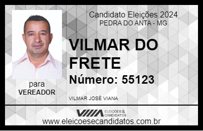 Candidato VILMAR DO FRETE 2024 - PEDRA DO ANTA - Eleições