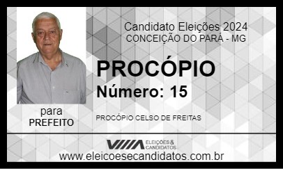 Candidato PROCÓPIO 2024 - CONCEIÇÃO DO PARÁ - Eleições