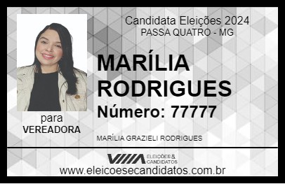 Candidato MARÍLIA RODRIGUES 2024 - PASSA QUATRO - Eleições