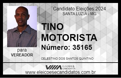 Candidato TINO MOTORISTA 2024 - SANTA LUZIA - Eleições