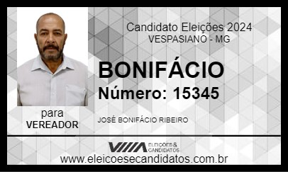 Candidato BONIFÁCIO 2024 - VESPASIANO - Eleições