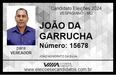 Candidato JOÃO DA GARRUCHA 2024 - VESPASIANO - Eleições