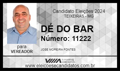 Candidato DÉ DO BAR 2024 - TEIXEIRAS - Eleições