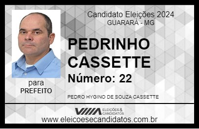 Candidato PEDRINHO CASSETTE 2024 - GUARARÁ - Eleições