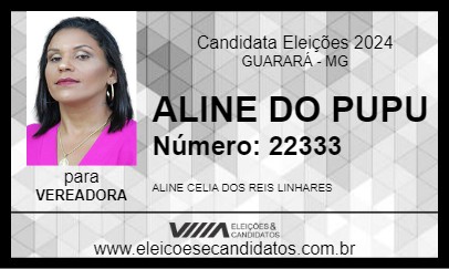 Candidato ALINE DO PUPU 2024 - GUARARÁ - Eleições