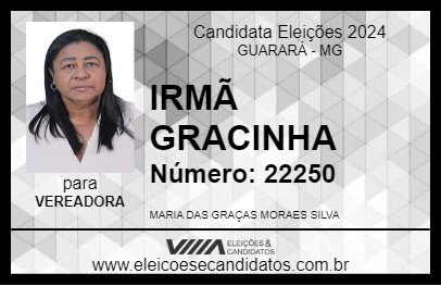 Candidato IRMÃ GRACINHA 2024 - GUARARÁ - Eleições