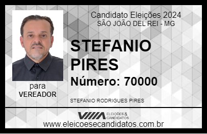 Candidato STEFANIO PIRES 2024 - SÃO JOÃO DEL REI - Eleições