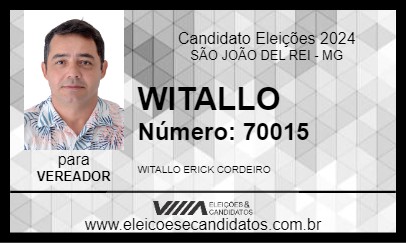 Candidato WITALLO 2024 - SÃO JOÃO DEL REI - Eleições