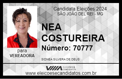 Candidato NEA COSTUREIRA 2024 - SÃO JOÃO DEL REI - Eleições