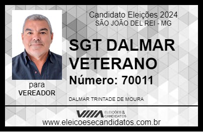 Candidato SGT DALMAR VETERANO 2024 - SÃO JOÃO DEL REI - Eleições