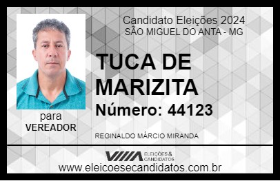 Candidato TUCA DE MARIZITA 2024 - SÃO MIGUEL DO ANTA - Eleições