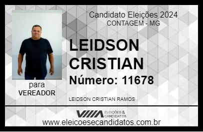 Candidato LEIDSON CRISTIAN 2024 - CONTAGEM - Eleições