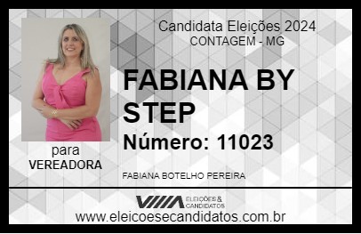 Candidato FABIANA BY STEP 2024 - CONTAGEM - Eleições