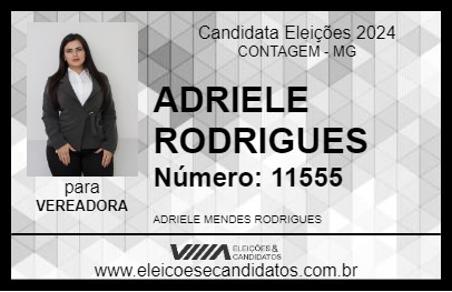 Candidato ADRIELE RODRIGUES 2024 - CONTAGEM - Eleições