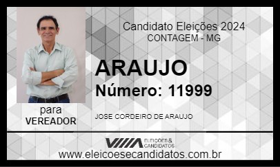 Candidato ARAUJO 2024 - CONTAGEM - Eleições