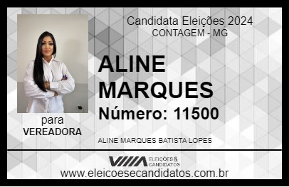 Candidato ALINE MARQUES 2024 - CONTAGEM - Eleições