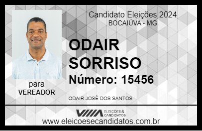 Candidato ODAIR SORRISO 2024 - BOCAIÚVA - Eleições