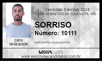 Candidato SORRISO 2024 - SÃO SEBASTIÃO DA BELA VISTA - Eleições