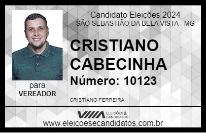 Candidato CRISTIANO CABECINHA 2024 - SÃO SEBASTIÃO DA BELA VISTA - Eleições